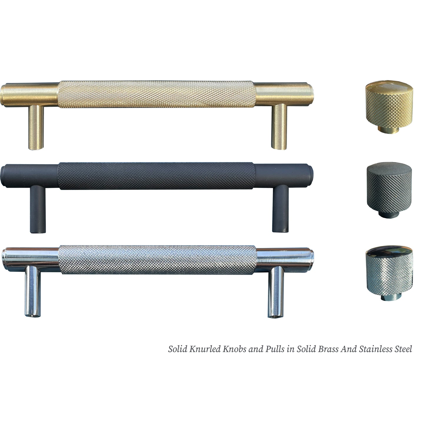 PREMIUM Cabinet Pulls and Knobs with solid wooden backing plate
