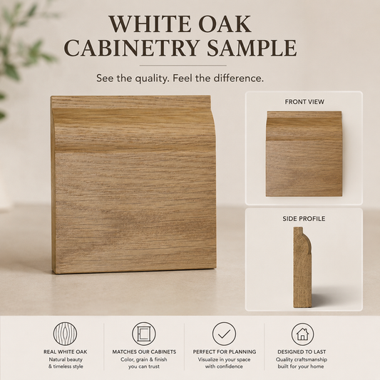 White Oak Natural Finish Wood SAMPLE