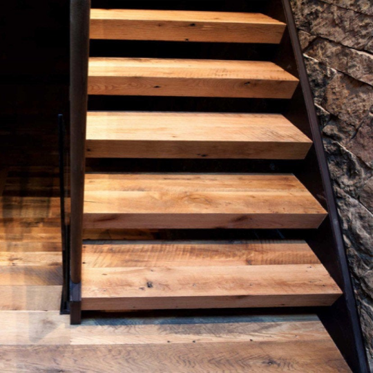 Solid Reclaimed Wood Thick Stairs Treads