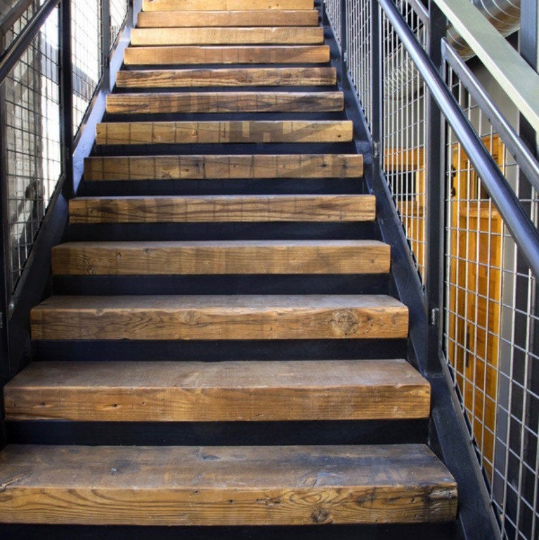 Solid Reclaimed Wood Thick Stairs Treads