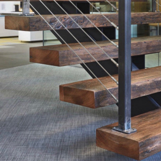 Solid Reclaimed Wood Thick Stairs Treads